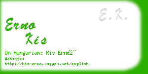 erno kis business card